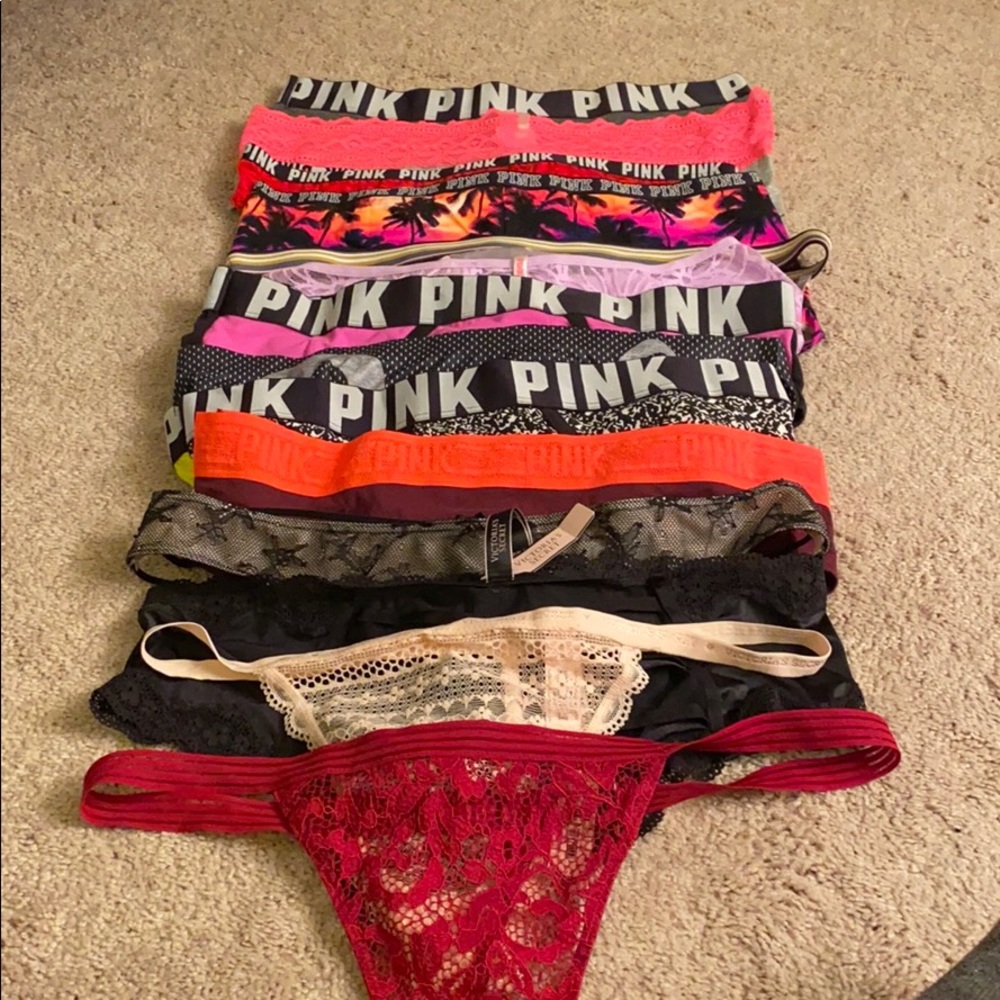 Size large lot of 14 Victoria’s Secret Panties